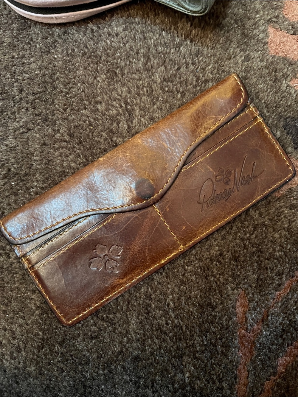 Patricia Nash skinny leather wallet
